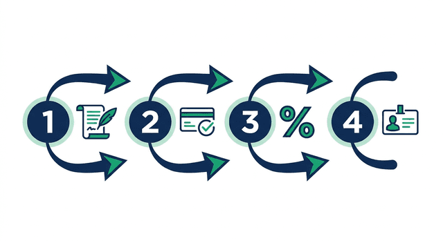 Four-step route diagram